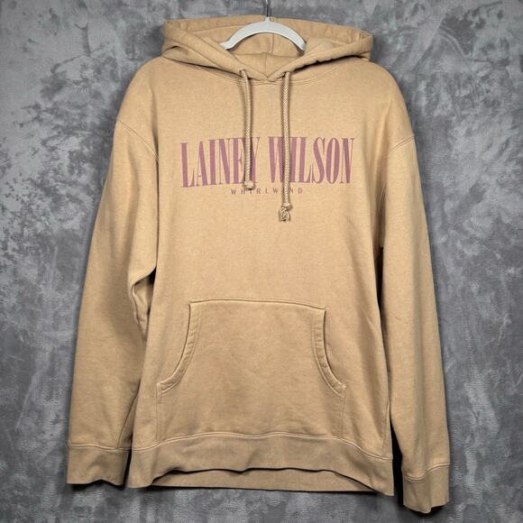 Lainey Wilson Bell Bottom Country Whirlwind Tan Hoodie Size M Unisex - Picture 1 of 7